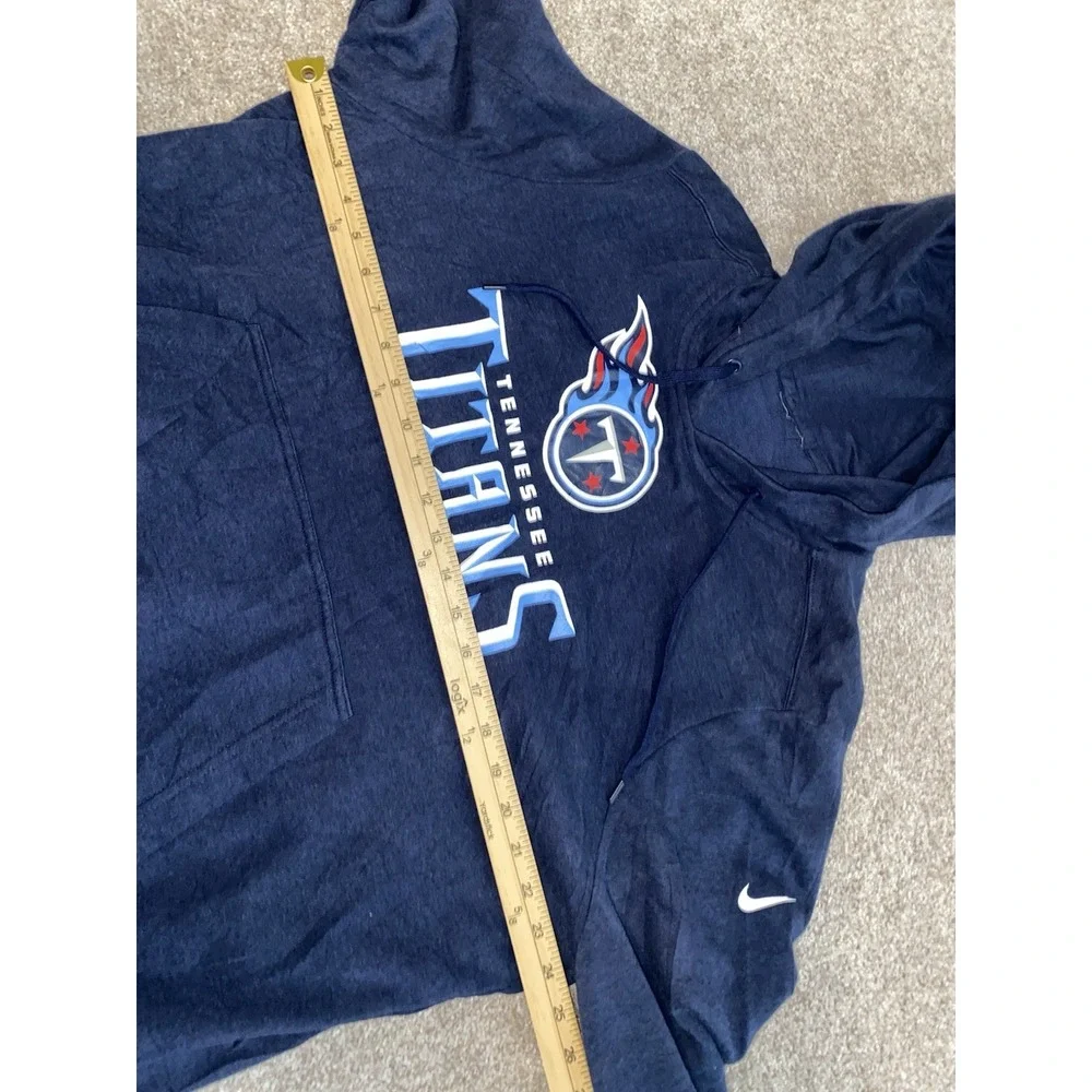 Nike Dri Fit Tennessee Titans Hoodie Mens XL Blue Fleece Rayon Blend‎ NFL Swoosh